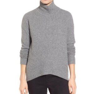Madewell Wafflestitch Grey Turtleneck Mockneck Sweater in a size S